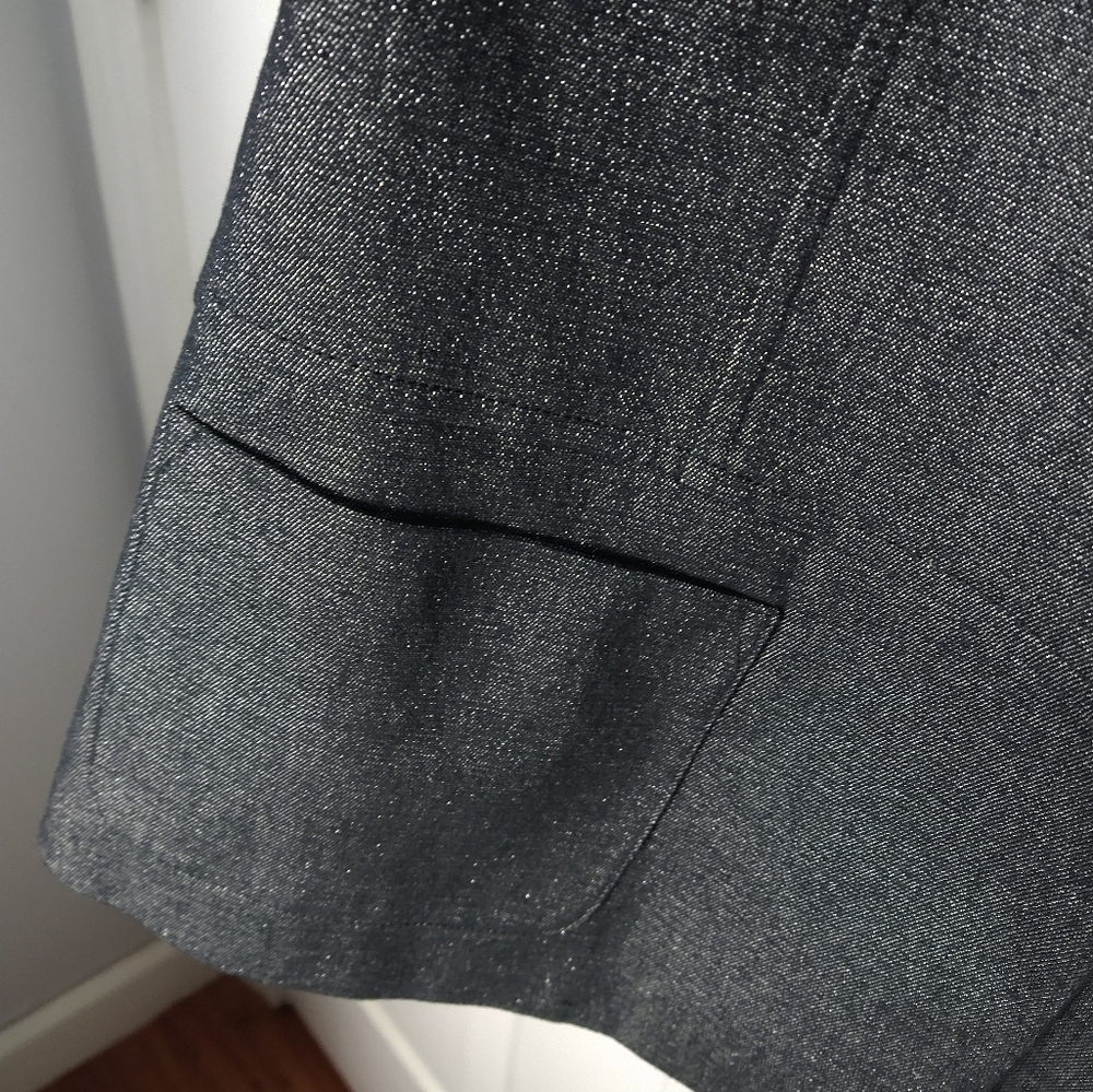 Spiegel black silver sparkle metallic threads fitted formal jacket. Size 8 - Picture 8 of 14
